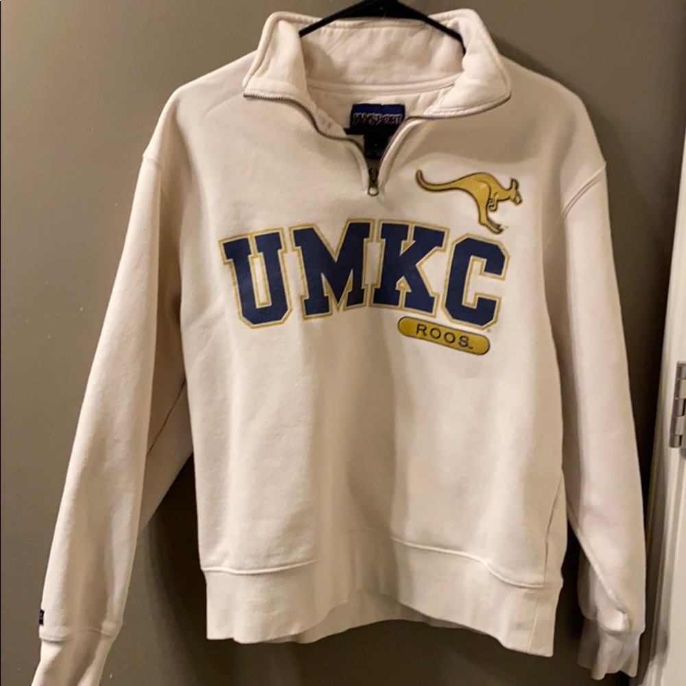 Old-fashioned UMKC pullover sweatshirt